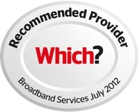 Which? Recommended Broadband Provider July 2012