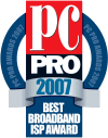 PC Pro Awards Best Broadband ISP 2007