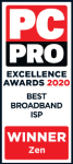 PC Pro Awards WINNERS 2020 logo - Zen ISP