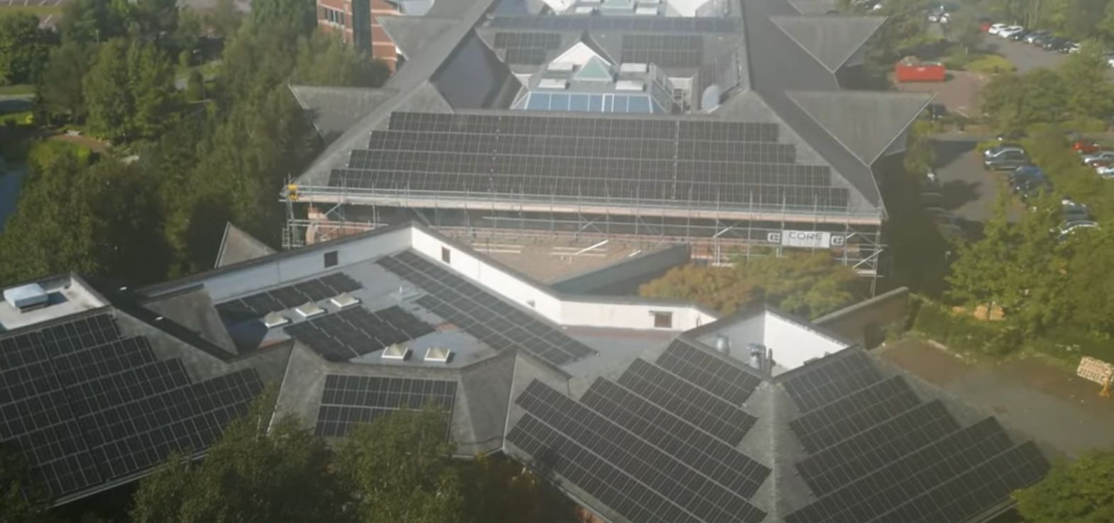 Solar panels on the Zen Internet roof