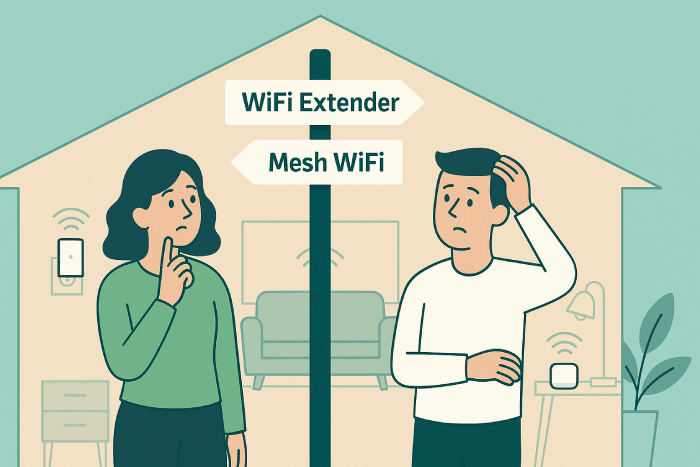 WiFi extender vs Mesh WiFi