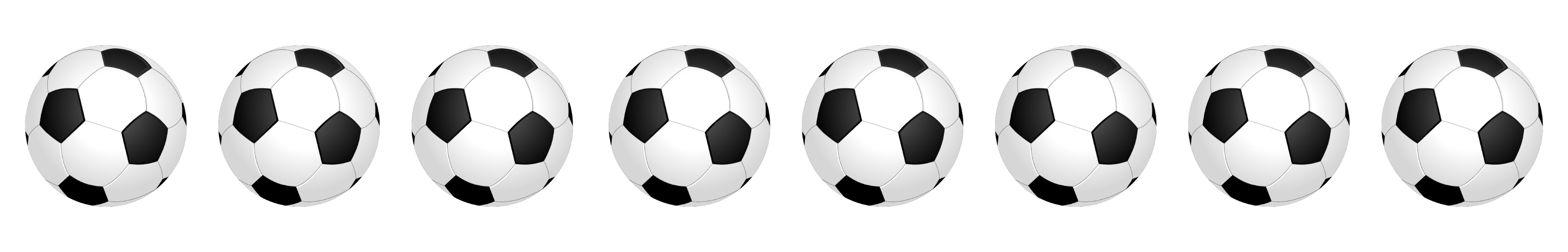 Row of footballs