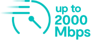 Up to 2000 Mbps