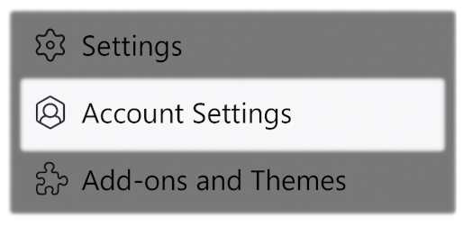 Account Settings within Thunderbird for the email account