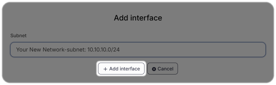 Add Interface Option