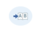 The address book icon with the letters A,B