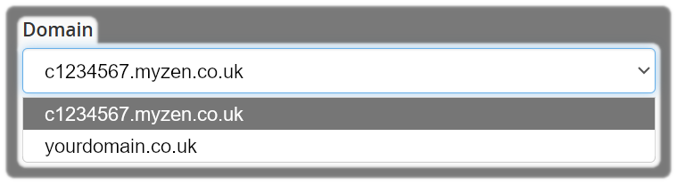 Autoresponder Domain After @ symbol.