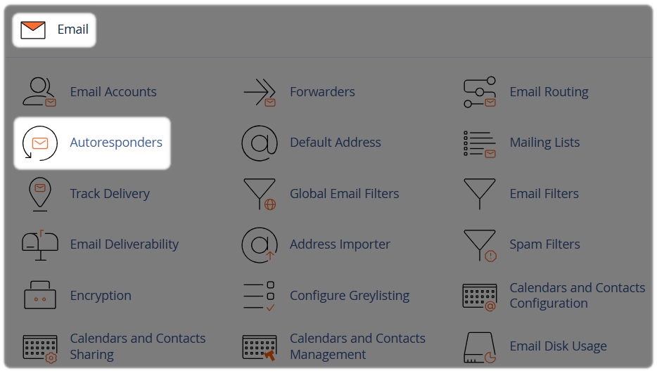 Autoresponder in cPanel for emails.