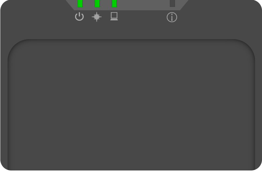 The Black Trooli ONT showing the Light indicators On