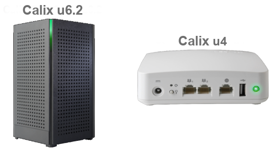 Both Calix u6.2 and u4 with a Green light