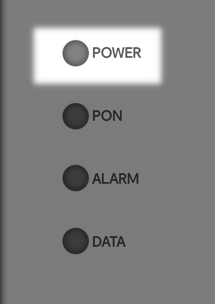 CityFibre 2.5Gbps ONT with the Power light highlighted