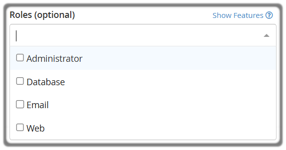 cPanel Team New User Roles from Administrator, Database, Email and Web