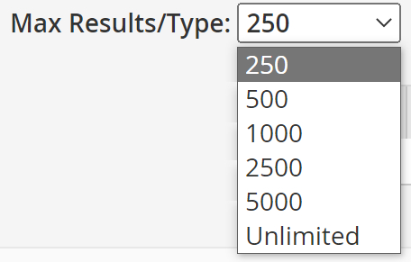Drop down box with total amounts to show results in a table