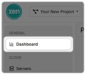 Dashboard in CloudFlex left have side menu