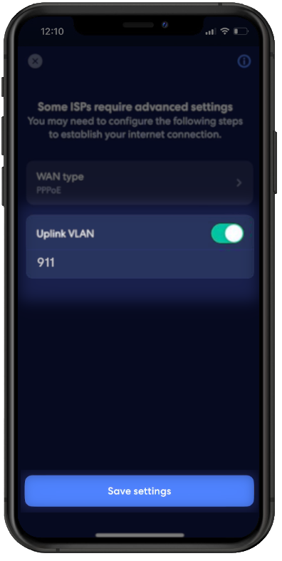 Enter VLAN ID of 911 and apply