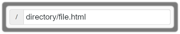 Enter the rest of the URL, this example shows directory/file.html
