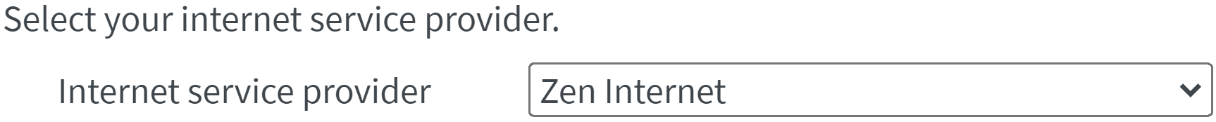 FRITZ!Box enter Internet service provider | Zen internet