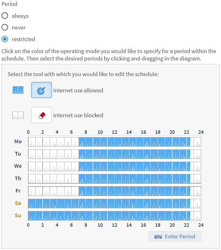 FRITZ!Box Restriction Time Period | Zen internet