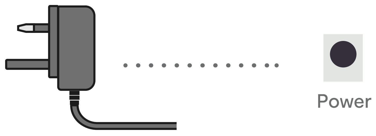 Power cable into power port | Zen internet