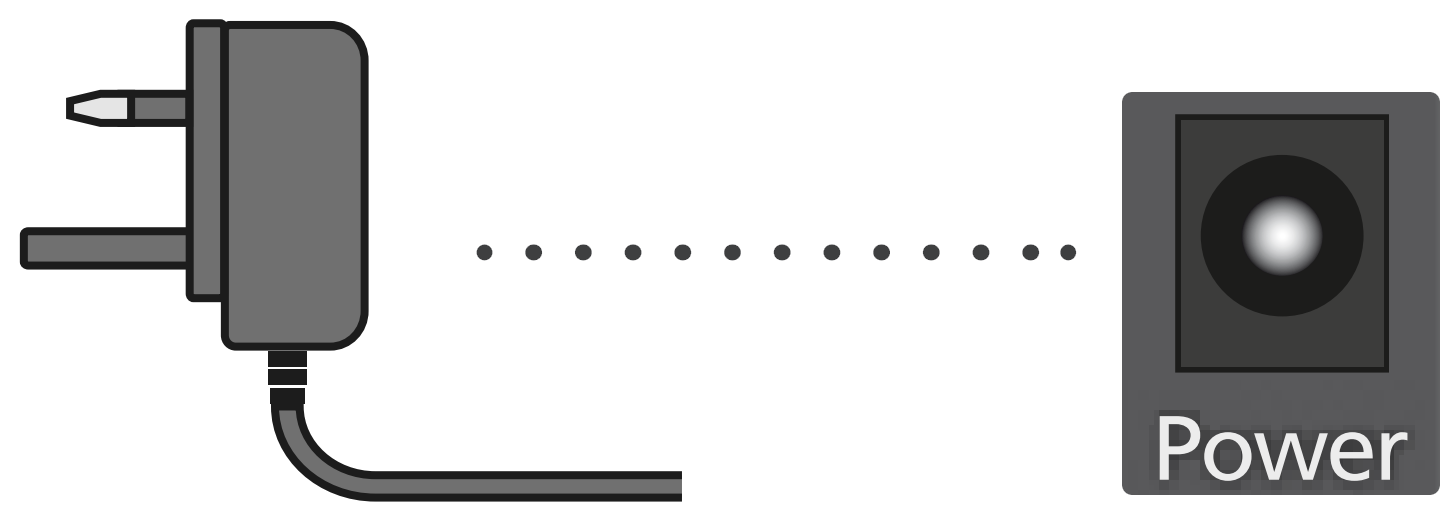Power cable into power port | Zen internet