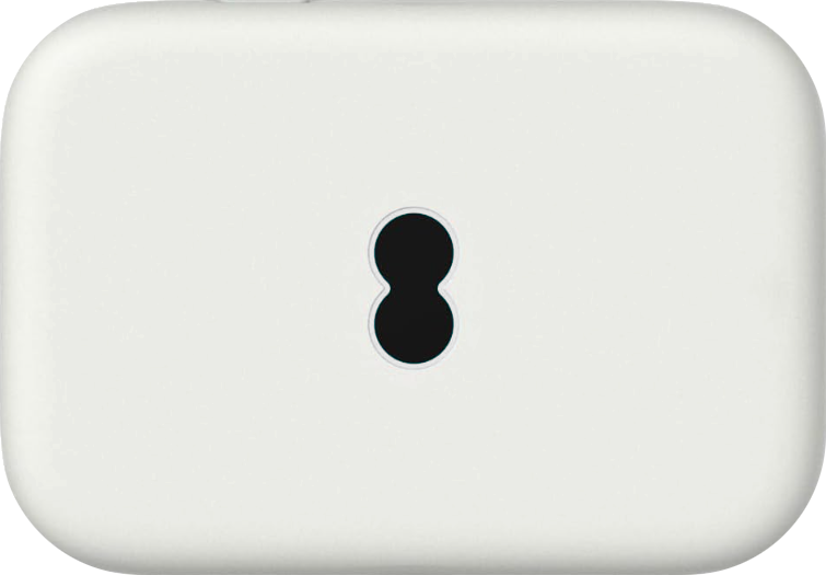 Top view of the MiFi hotspot showing the light indicators
