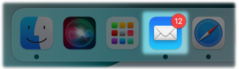 MacMail Icon on the main toolbar