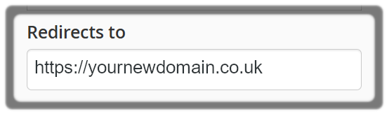 New Domain URL for Redirect