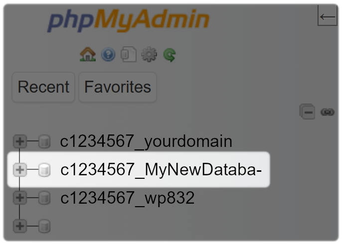 The Database you want to import to