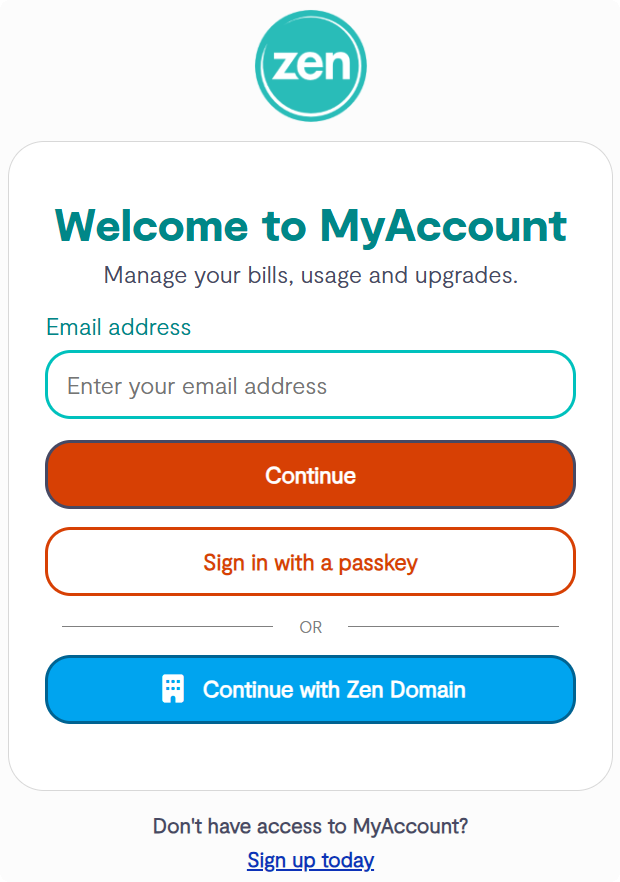 Portal sign in page asking for username and the password with an option to sign up today