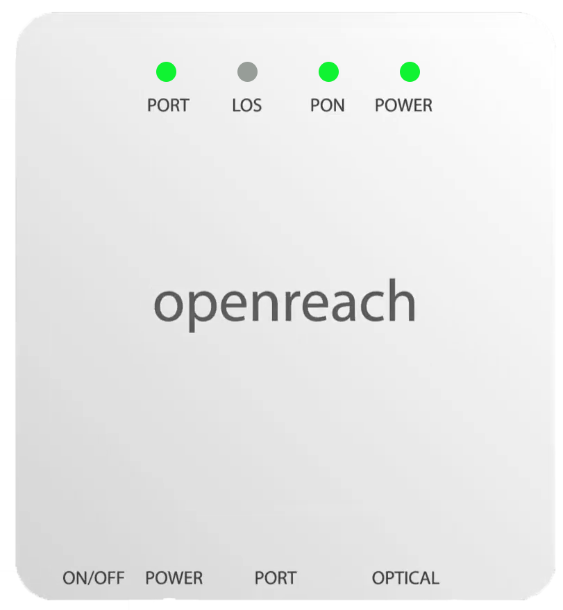 Via an Openreach ONT