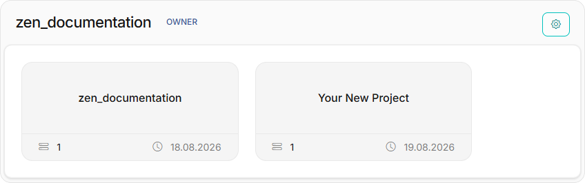 View Projects Via Logo showing what projects are listed