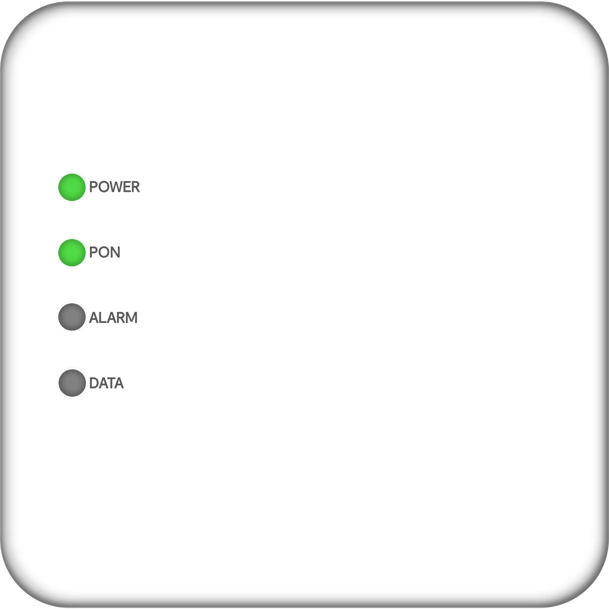 A White CityFibre Nokia ONT with the Data Light indicator Off