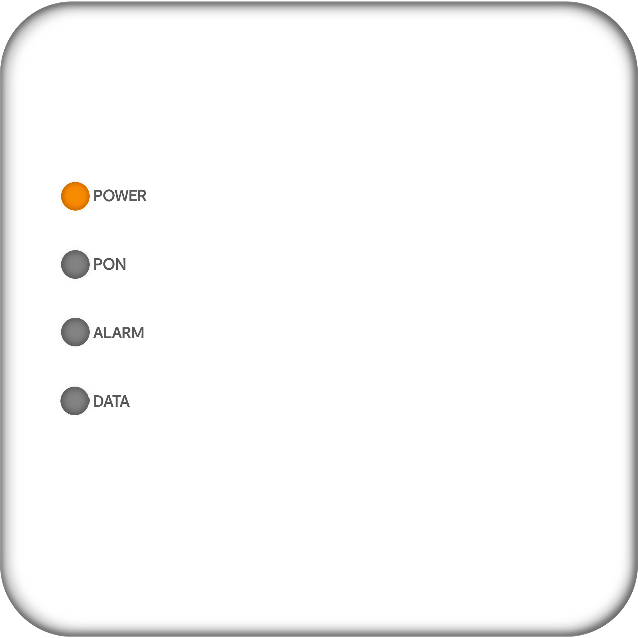 A White Nokia CityFibre ONT with an Amber Power light indicator