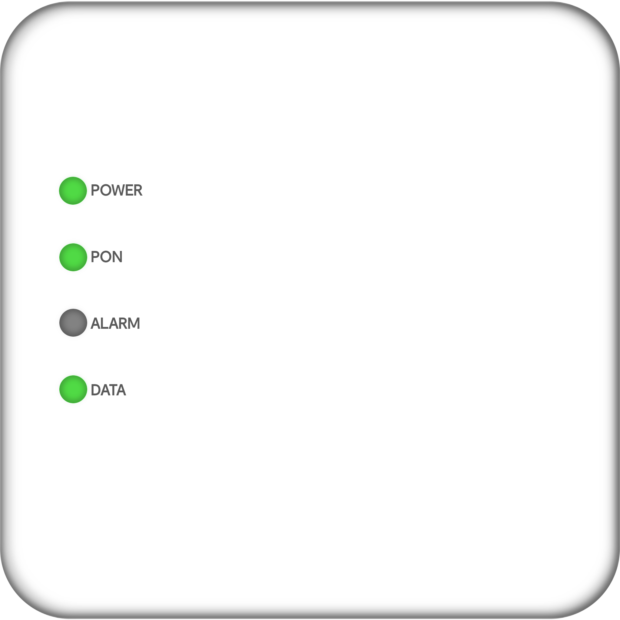 A white Nokia Cityfibre ONT with 3 lights on indicating this is in working order
