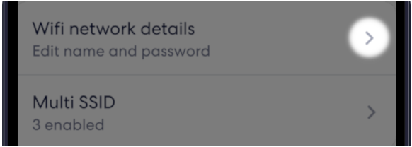 WiFi Network Details in the eero app