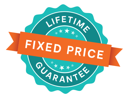 Lifetime fixed price guarantee logo
