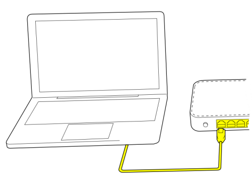 Connect via network cable to router